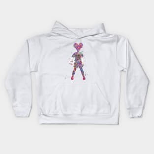 Girl Soccer Player Kids Hoodie